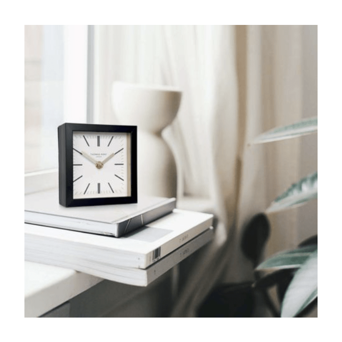 Thomas Kent - Garrick Black Mantel Clock 5"